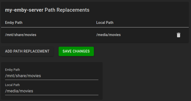 Emby Path Replacements