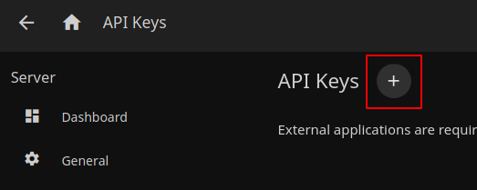 Jellyfin Create API Key Button